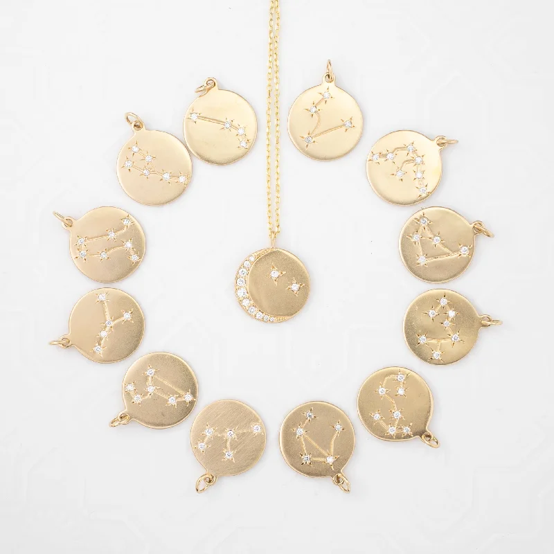 shell necklaces for women -Star Constellation Zodiac Necklace