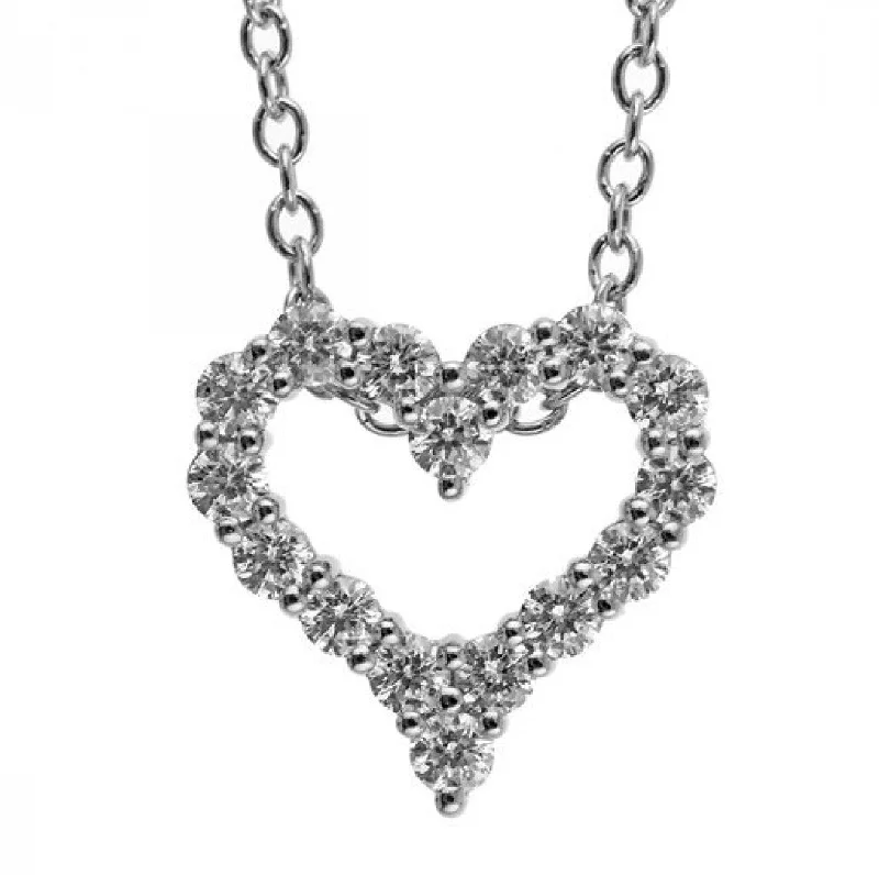 charm and gemstone necklaces for women -Sterling Silver 0.25cttw SI, H-I Diamond Heart Necklace