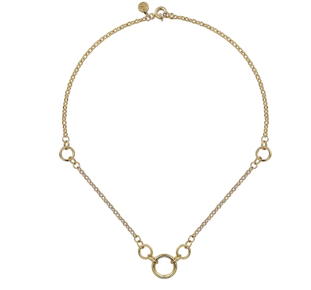 women's choker necklaces -Gold Chain Link Necklace