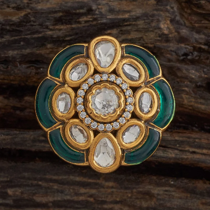 emerald rings for women -Kundan Finger Ring 180254