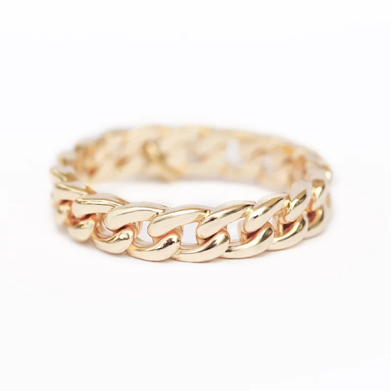 double stone rings -small chain wedding ring