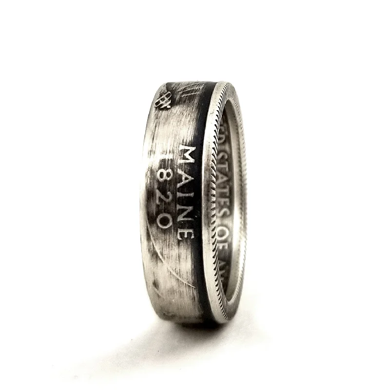 zodiac rings for women -90% Silver Maine Quarter Ring