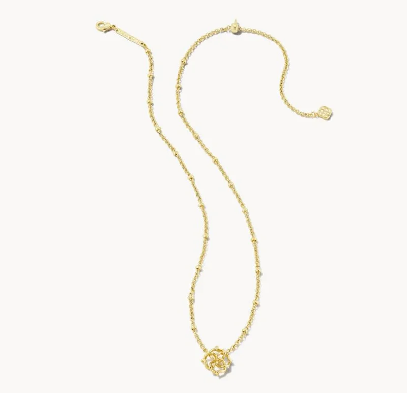 religious necklaces for women -Kelly Gold Plated Short Pendant Necklace by Kendra Scott