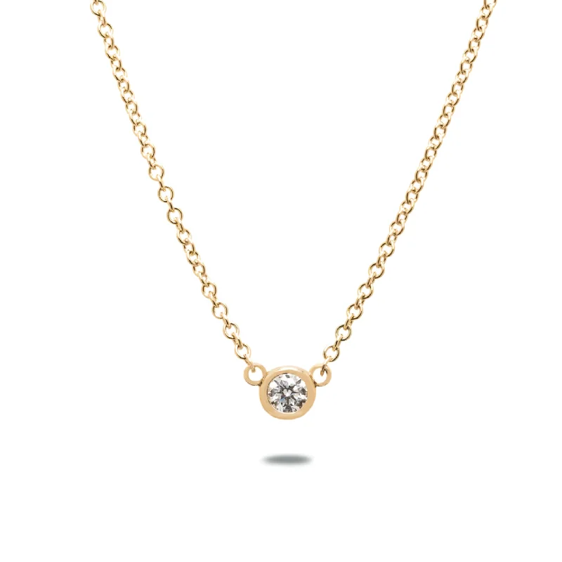 delicate gold necklaces -0.16ct Lab Grown Diamond Mae Necklace