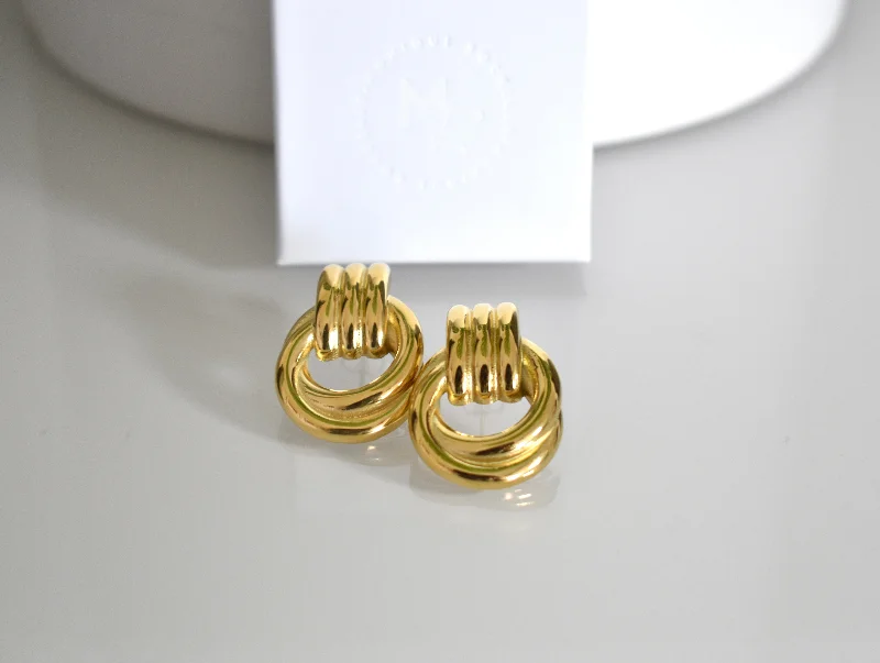 lightweight stud earrings -Kory Knot Earrings