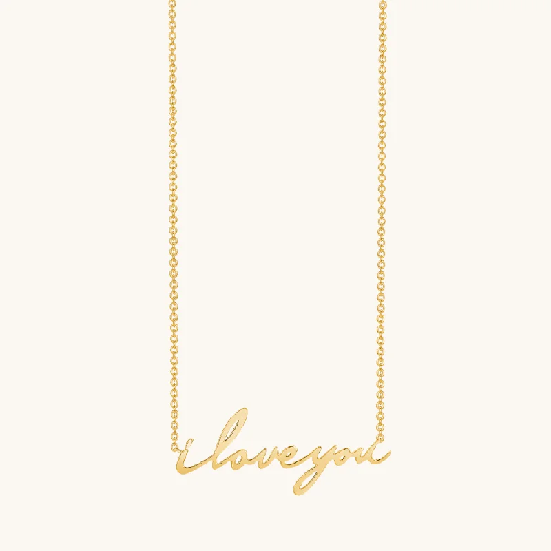 rose gold necklaces for women -The 'I Love You' Necklace