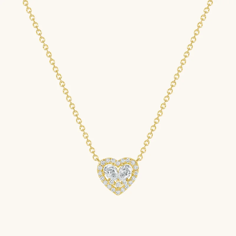 vintage necklaces for women -The Perfect Pear Diamond Heart Necklace