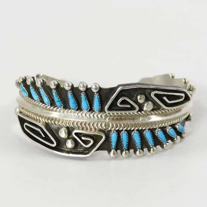 sparkly bangles for women -Kingman Turquoise Cuff