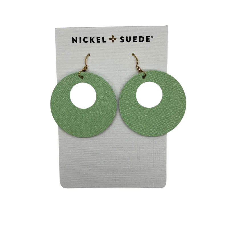 birthday earrings for women -GREEN EARRINGS DANGLE/DROP by NICKEL & SUEDE