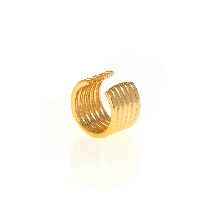 women's gold earrings -Mirage Ear Cuff