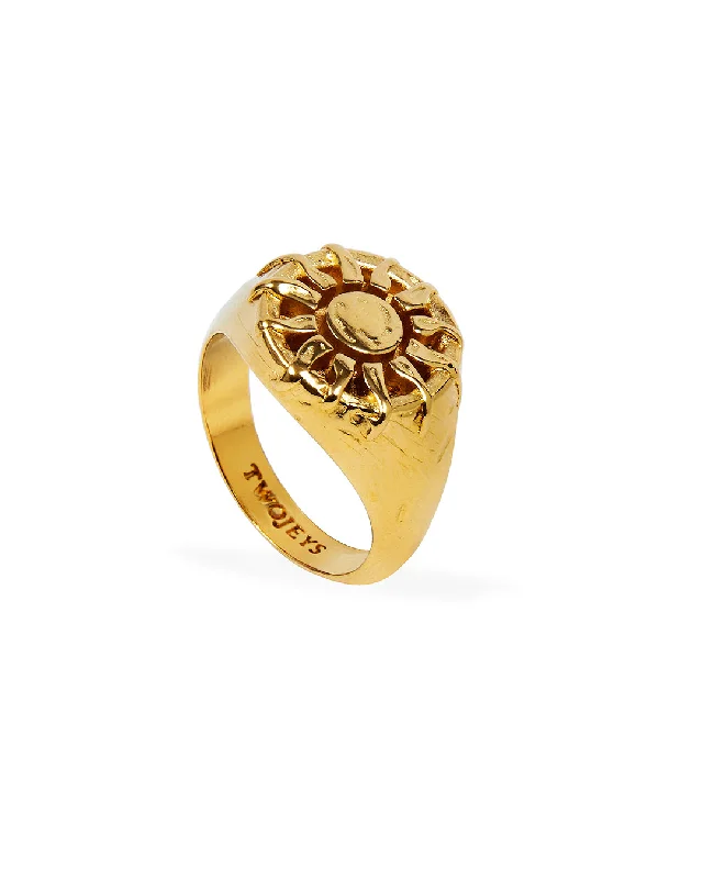 men’s style rings for women -Organic Sun Ring