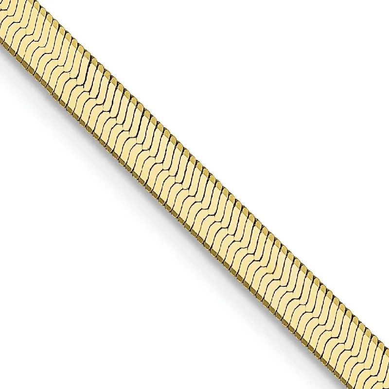 fashion rings for women -10KT Yellow Gold 24-inch 3MM Herringbone Chain