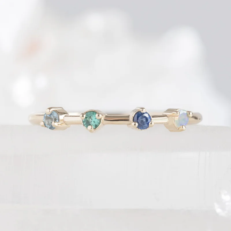 luxury necklaces for women -The Custom Multi-Birthstone Ring | 4 Stones