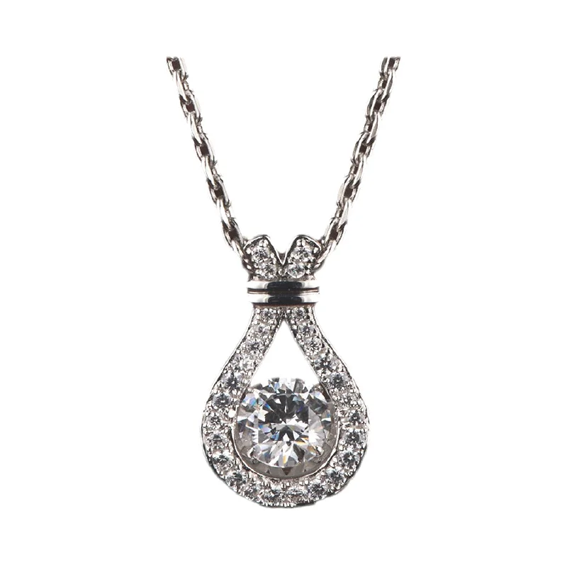 zodiac necklaces for women -Sterling Silver & CZ Pendant Necklace