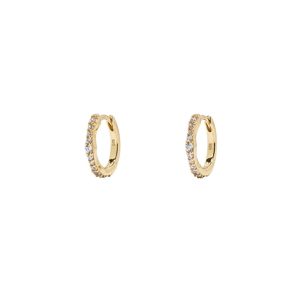 pearl cluster earrings -Tropez Hoops