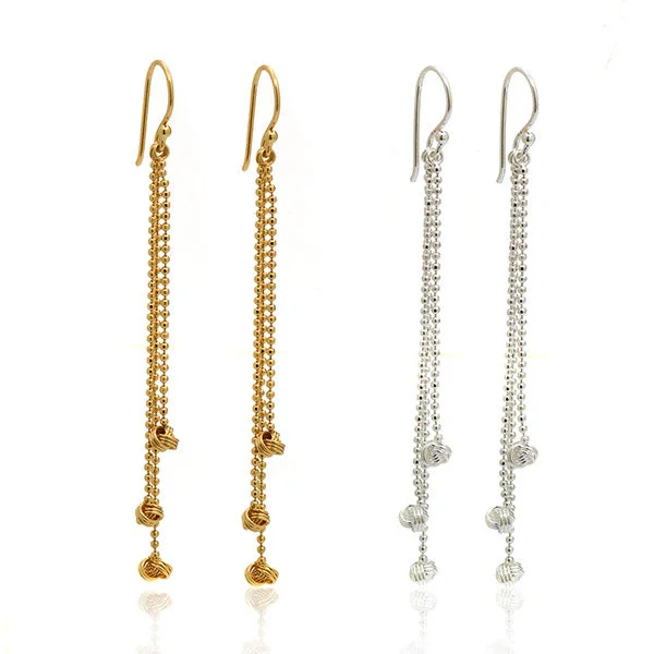 casual earrings for women -Tie The Knot Earring