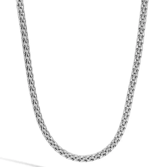 luxury diamond necklaces for women -Chains Icon Silver Slim Necklace 3.5mm 18" by John Hardy