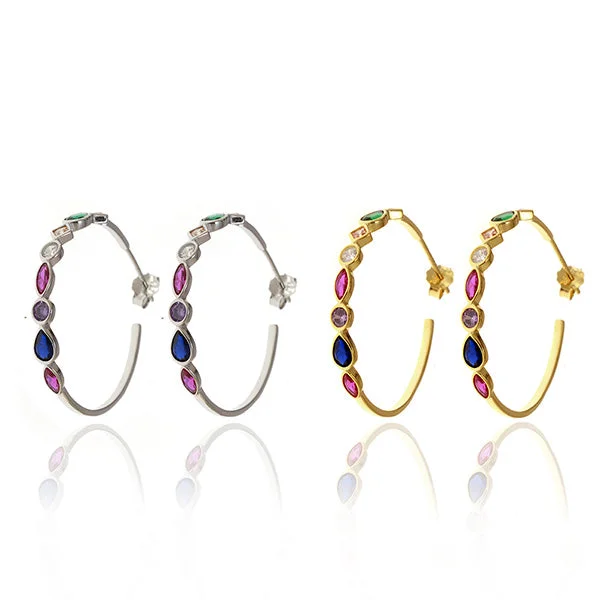 luxury pearl earrings -Antoinette Hoop