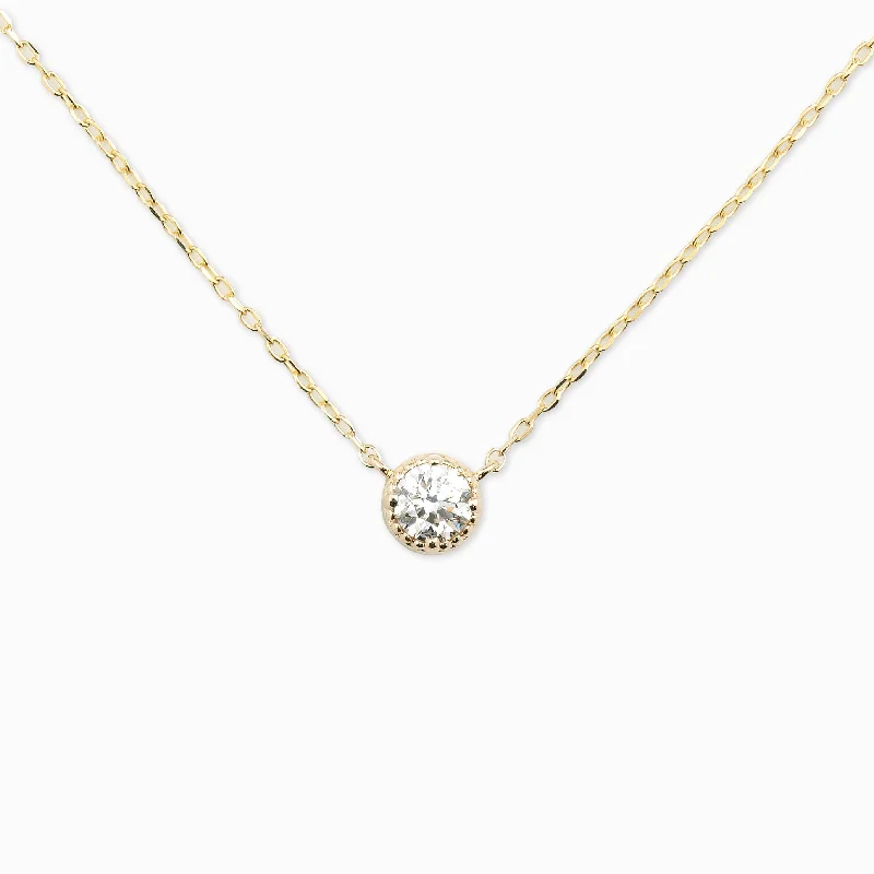 chunky necklaces for women -Dahlia 0.30ct GIA Certified Diamond Solitaire Necklace