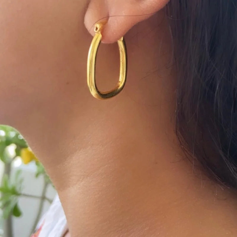 romantic earrings for women -Bucket Hoops