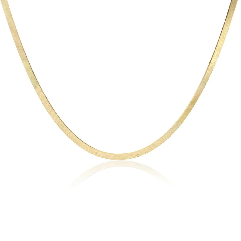 fancy necklaces for women -Herringbone 14k Chain Necklace | 2.5mm