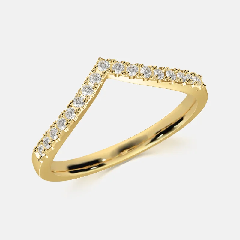 trendy wedding rings -Curved V-Shape Ring