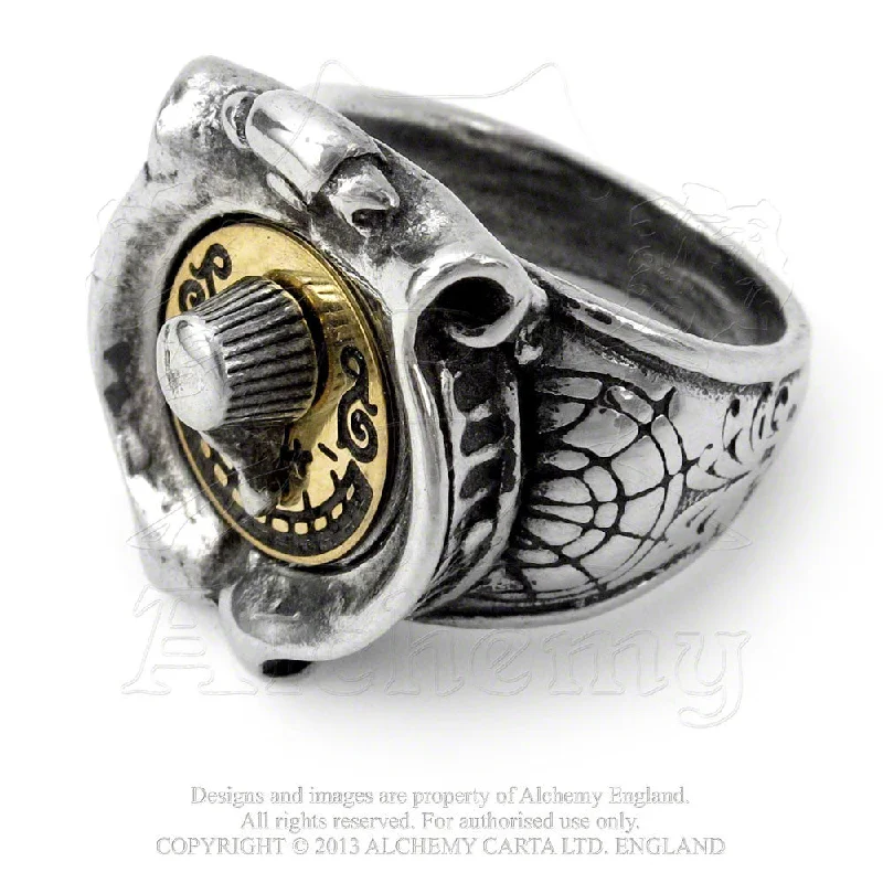 bold statement rings -GMT Feromonic Field Detector Ring by Alchemy Gothic