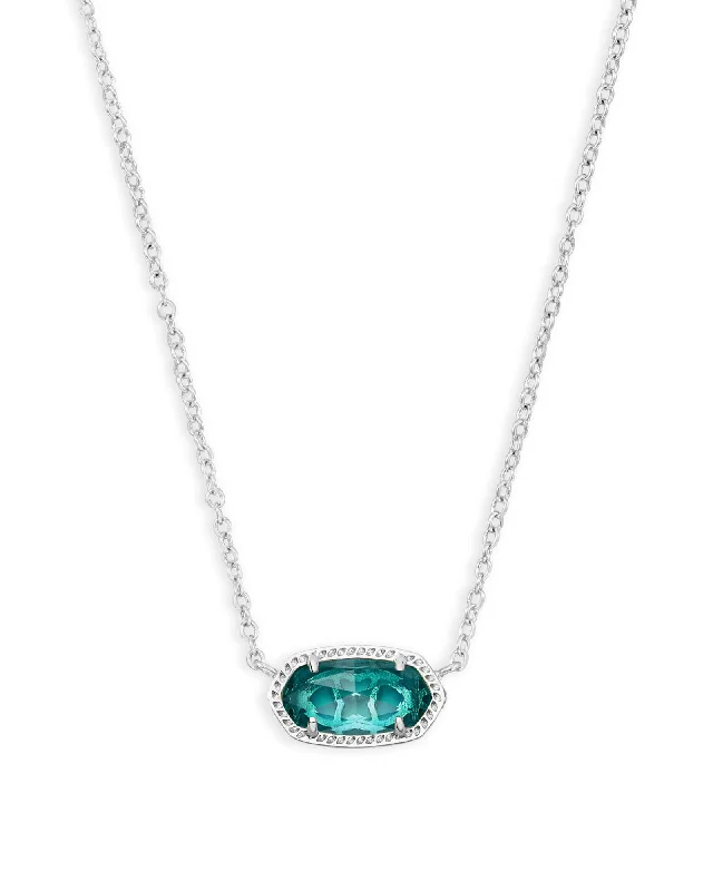 luxury necklaces for women -Elisa Silver Plated London Blue Necklace by Kendra Scott