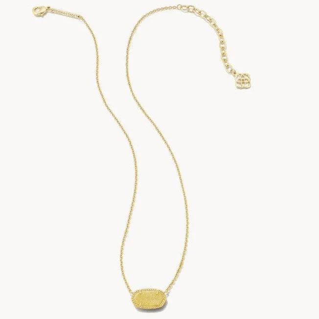 double-strand necklaces for women -Elisa Gold Plated Necklace, Light Yellow Drusy by Kendra Scott