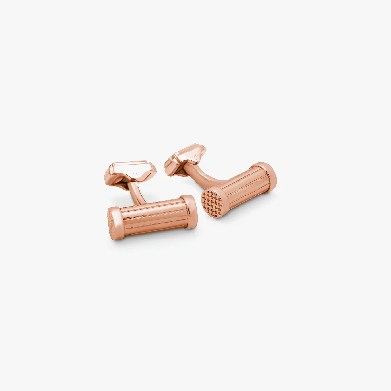 chunky bangles for women -THOMPSON Column rose gold plated cufflinks