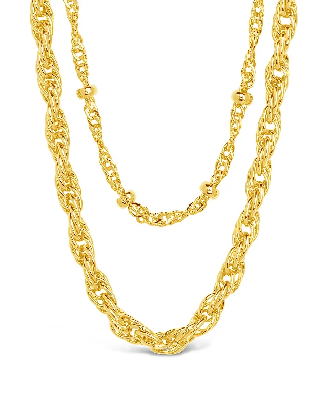 statement chain necklaces for women -Raya Layered Chain Necklace