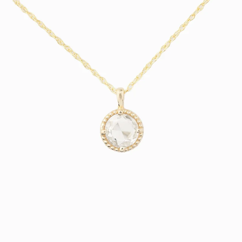 floral design necklaces for women -Dahlia 0.45ct Rose Cut Diamond Solitaire Necklace (One of a kind)