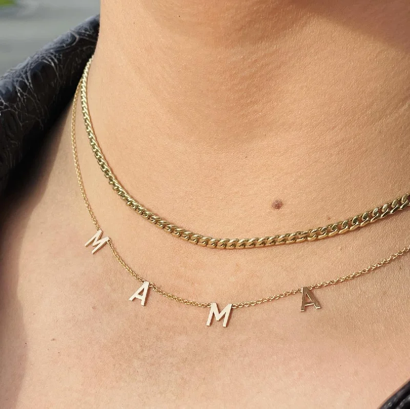 women's pendant necklaces -Spaced MAMA Necklace