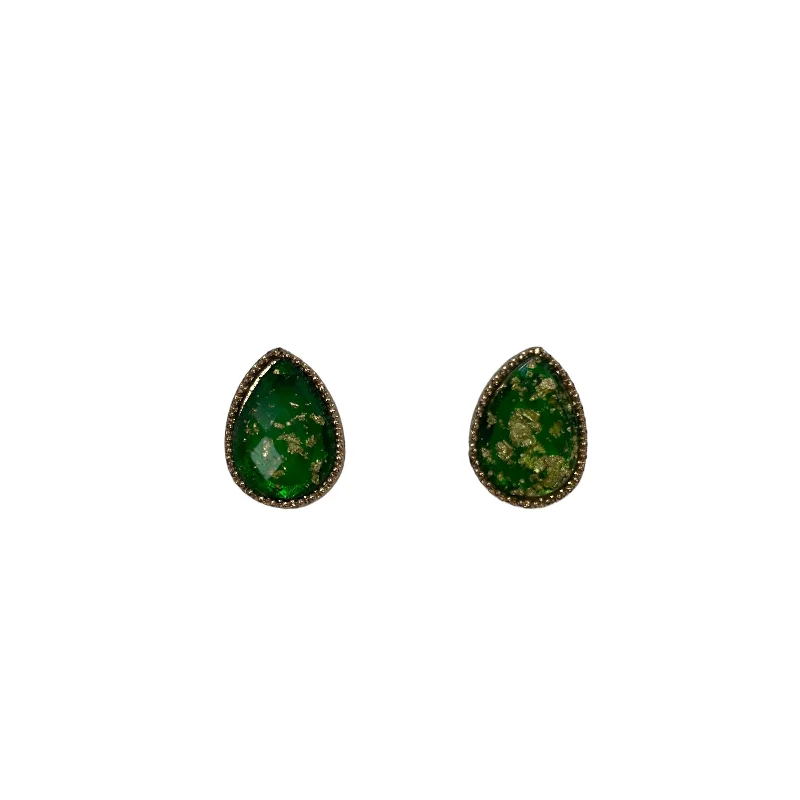 zirconia earrings for women -GREEN EARRINGS STUD by CLOTHES MENTOR