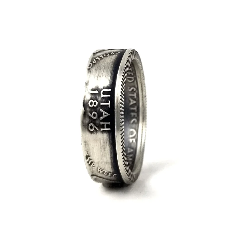 oval rings for women -90% Silver Utah Quarter Ring