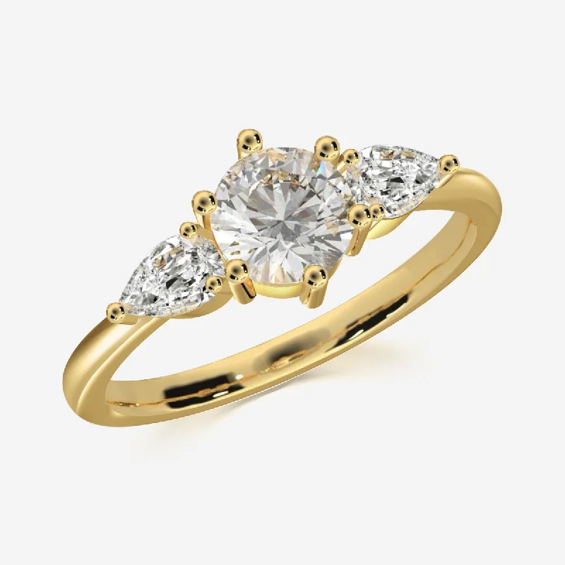 engagement rings with gemstones -Trinity Radiance Ring