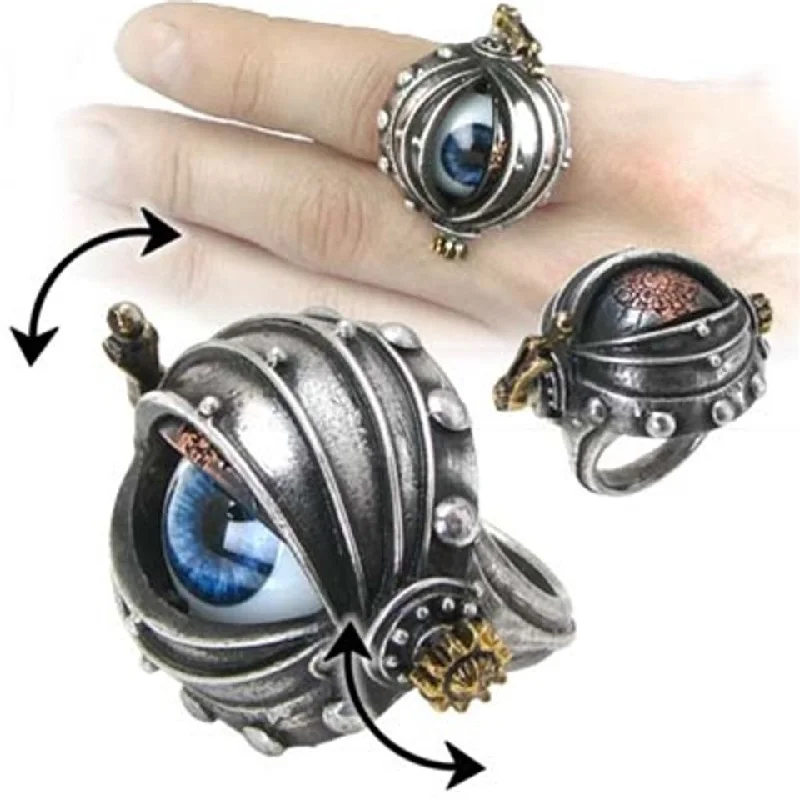 birthstone rings for women -Automaton's Eye Ring by Alchemy Gothic