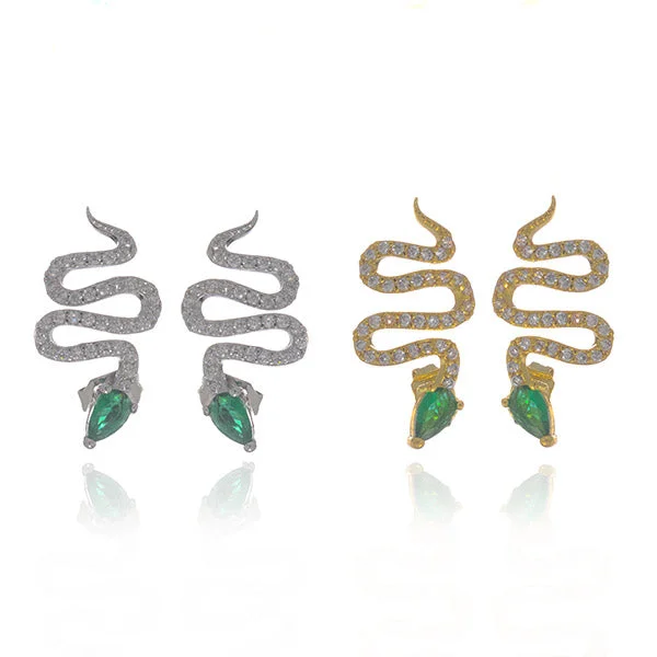 gemstone earrings for women -Wicked Stud