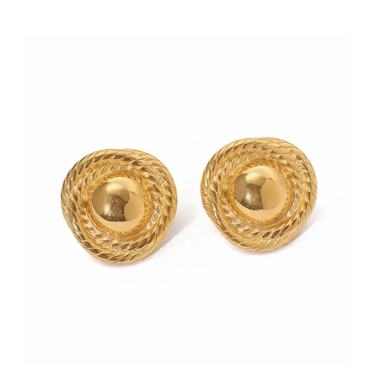 large statement earrings -Ciao Studs