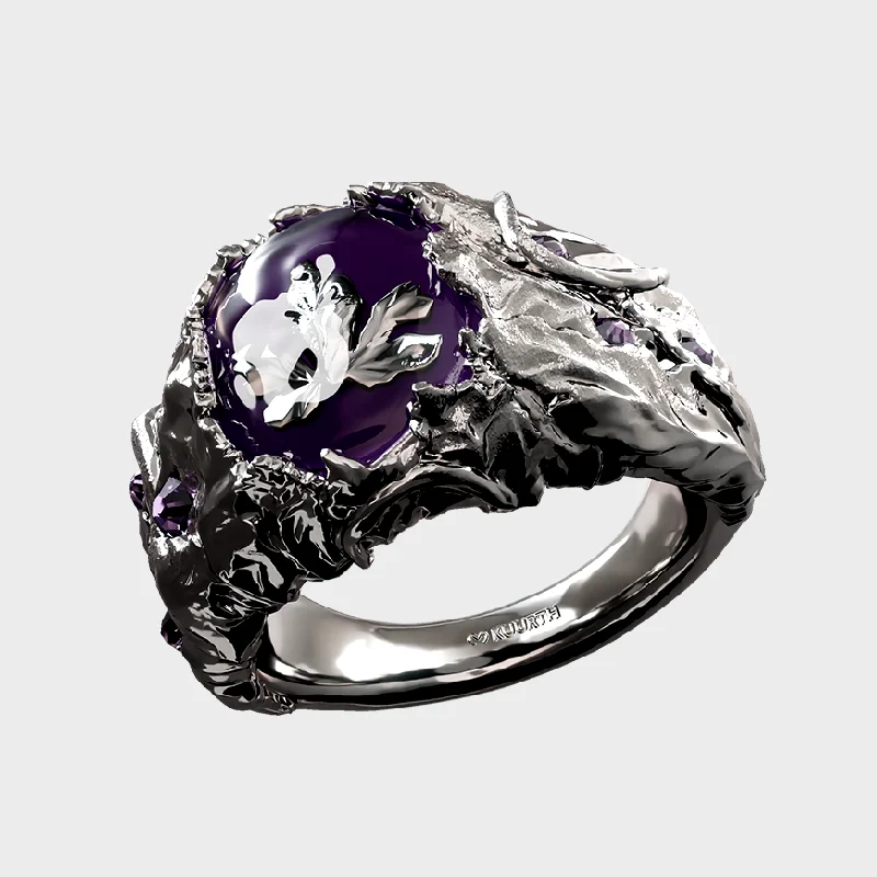 bold gemstone rings -Baco - Purple Ring