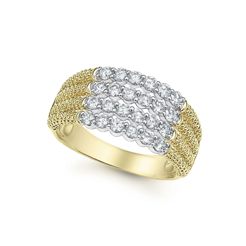 unique gemstone rings for women -Signature Caviar Superfine Diamond Statement Ring