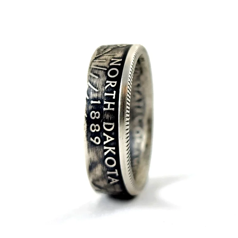 statement cocktail rings -90% Silver North Dakota Quarter Ring