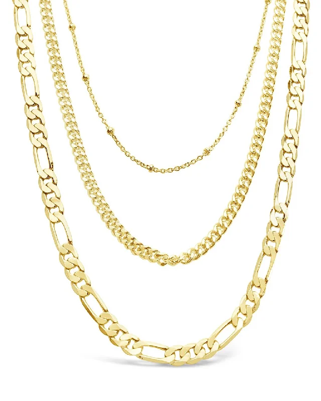 statement chain necklaces for women -Simple Layered Chains