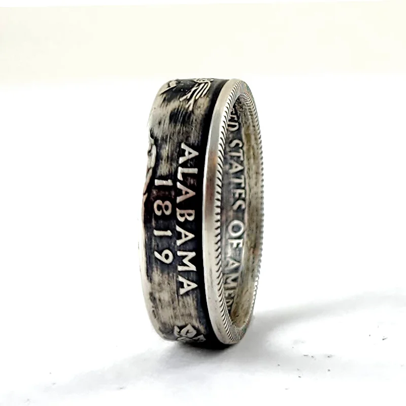 matching couple rings -90% Silver Alabama Quarter Ring