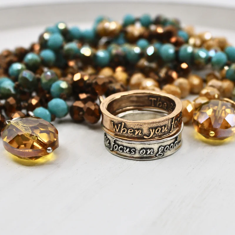 gold plated rings for women -WHEN YOU FOCUS ON GOOD...(THE GOOD GETS BETTER) | RING | Short Fusion