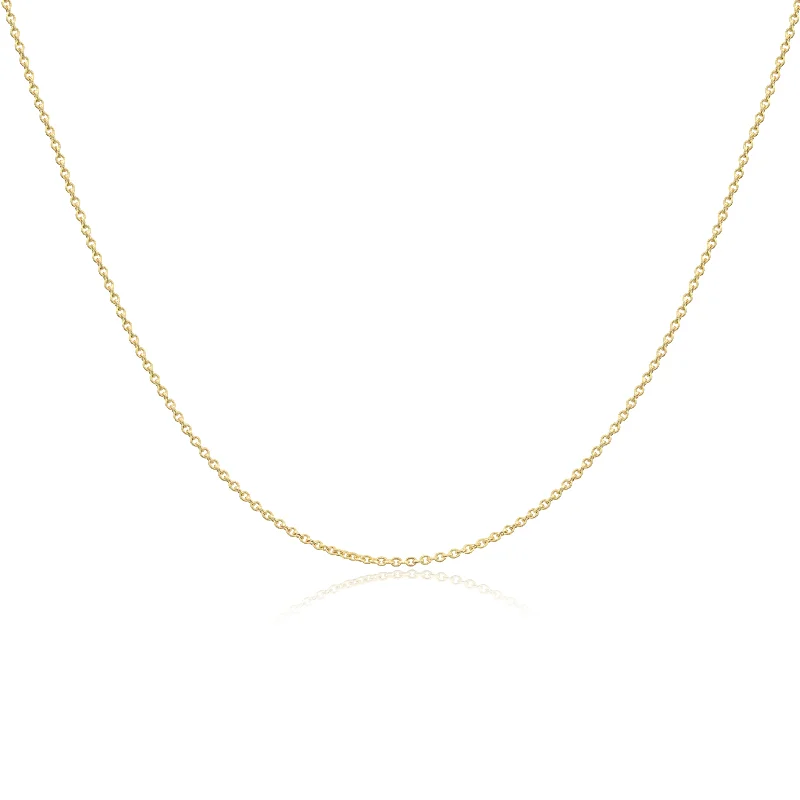 elegant gold necklaces for women -14k Gold Round Cable Chain Necklace