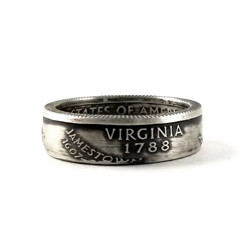 chunky rings for women -90% Silver Virginia Quarter Ring