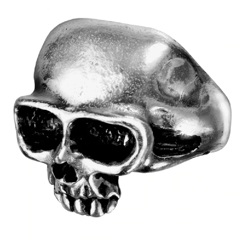 promise rings for couples -Death Skull Mens Pewter Ring by Alchemy Gothic