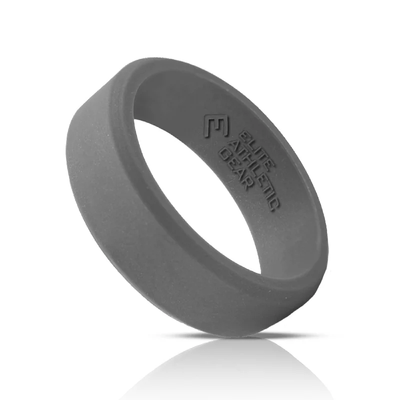 classic engagement rings -Grey Silicone Ring