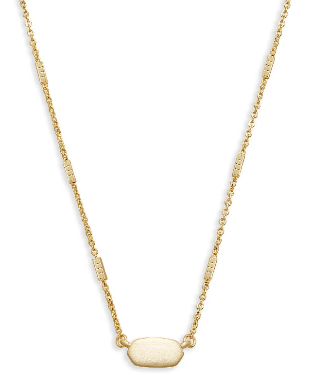 simple pearl necklaces for women -Fern Pendant Necklace In Gold  by Kendra Scott